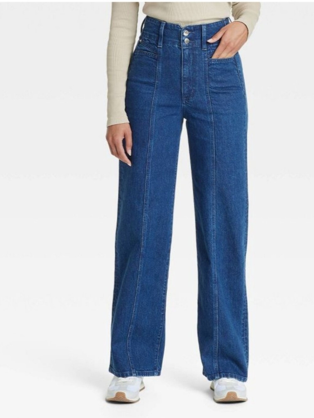 Women's High-Rise Tailored Wide Leg Jeans - Universal Thread Medium Wash 8R